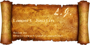 Lampert Jusztin névjegykártya